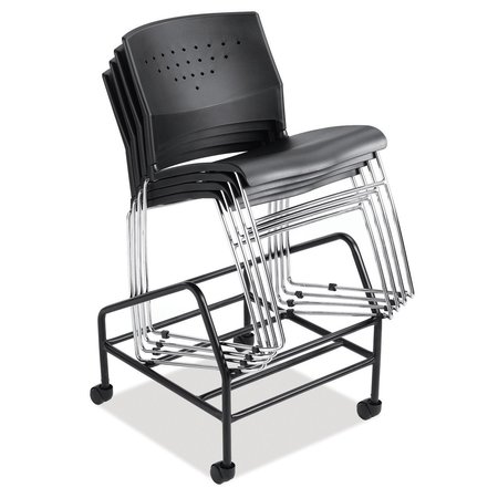 Officesource Tower Collection Stackable Side Chair with Chrome Frame SC1400BK